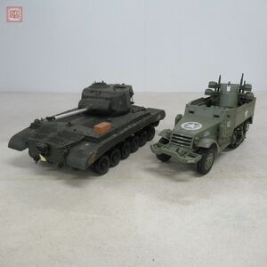 ヘンロン/トロ 1/16 M26パーシング 戦車/M16 対空自走砲 まとめて2台セット 破損有 ジャンク Heng Long TORRO【40