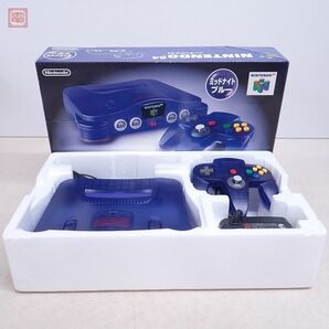 1円〜 動作品 N64 ニンテンドウ64 NINTENDO64 ミッドナイトブルー 任天堂 箱付【20の画像1