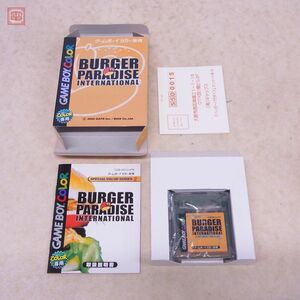 動作保証品 GBC ゲームボーイカラー バーガーパラダイス BURGER PARADISE INTERNATIONAL ギャップス GAPs 箱説ハガキ付【10