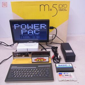 1円〜 動作確認済 SORD m5 CREATIVE COMPUTER M-5 本体 ACアダプタ・カートリッジ・テープ・箱付 ソード M5 プロ やや難あり【40