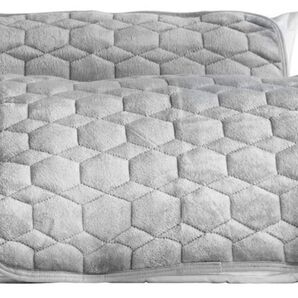 2枚セット枕パッド 枕カバー フランネル45X65cm あったか マイクロファイバー ピローケース ピローパッド ふわふわグレー