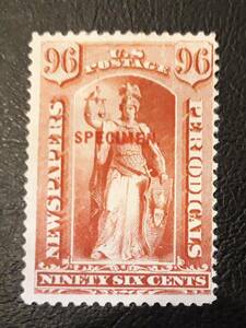 見本切手 アメリカ 1879年 96セント 未使用切手 NG