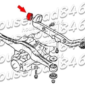 新品 純正 ランエボ リヤデフサポートメンバー/アームのブッシュ EVO CD9A CE9A CN9A CP9A CT9A LANCER BUSHING,RR DIFF RR MOUNTINGの画像2