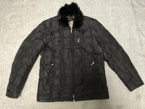 バーバリーブラックレーベル ダウンジャケット M ホワイトグース ラビット BURBERRY BLACK LABEL fnm