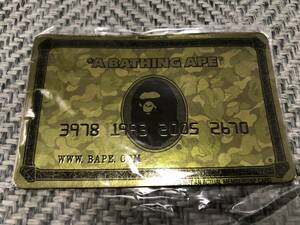 未使用品 A BATHING APE ゴールドカード マグネット エイプ BAPE