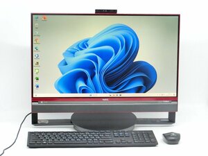 Win11H/カメラ内蔵/中古/新品無線KB＆マウス/爆速SSD512/8GB/23.8型/5世代i7/NEC DA770/C一体型 　WPS office搭載