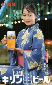 ★本多雅代　樽詰キリン生ビール★テレカ５０度数未使用nz_10