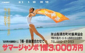 ★女性モデル　山梨県市町村振興協会★テレカ５０度数未使用nz_126