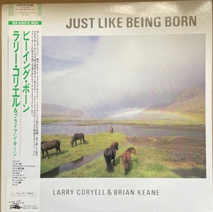 LARRY CORYELL＆BRIAN KEANE【JUST LIKE BEING BORN】ラリー・コリエル　国内盤　L25P 1214 帯・ライナー付　美品