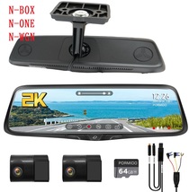 N-BOX N-ONE N-WGN ドライブレコーダー ミラー型 前後 2カメラ ドラレコ 純正ミラー交換 ズーム機能 10インチ GPS 駐車監視 PORMIDO_画像1