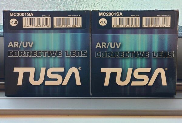 【新品・未開封・40％OFF】TUSA Paragon M2001用 度付きレンズMC2001SA -1.0 × 2個セット