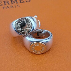  Hermes HERMES Serie earrings combination Vintage silver 925