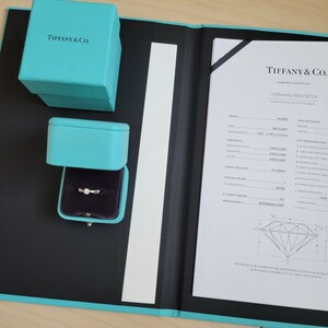 ティファニー TIFFANY&CO.　ハーモニー　リング　ダイヤ　プラチナ　箱　鑑定書