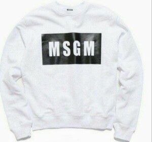 [S]MSGM M e fibre - M sweatshirt box Logo / white 