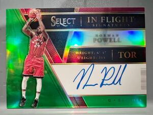 レア選手直書/65 Green Prizm Auto 17 Panini In Flight Norman Powell ノーマン・パウエル NBA 直筆 サイン バスケ Clippers クリッパーズ