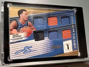 レア6窓49枚限定 RC Auto Jersey Ball 18 Panini Jalen Brunson ジャレン・ブランソン 直筆 ルーキー サイン NBA Knicks ニックス All-star