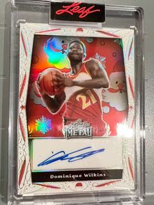 1/1 世界1枚限定 White Santa Prizm 23 Leaf Metal Dominique Wilkins NBA ドミニク・ウィルキンス Panini 9回All-star 得点王 Dunk王 HOF