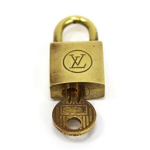 52030 ルイヴィトン カデナ パドロック 南京錠 鍵付き ゴールド 旧型 中古 ABランク LOUIS VUITTON