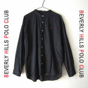 美品　BEVERLY HILLS POLO CLUB／ビバリーヒルズポロクラブ★　バンドカラーシャツ