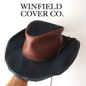 未使用品　WINFIELD COVER CO.　レザー／スウェード切替　テンガロンハット　ウエスタン