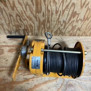 MAX PULL WINCH マックスプル ウインチ MR-10 1000kg ラチェット式ウインチ 手動ウインチ 8mmワイヤー付き 中古品☆郵