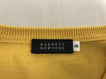 本物バーニーズニューヨークBARNEYSNEWYORKウールVネックニット長袖セーターメンズサーフアメカジビジネススーツM2イエロー_画像4