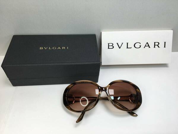 【パケプラ無料】正規極美品 ブルガリ ビーゼロ サングラス 5083 クリアブラウン アイウェア BVLGARI [g1076]