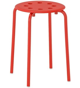 IKEA　MARIUS マリウス　スツール　 レッド,　45 cm　丸椅子