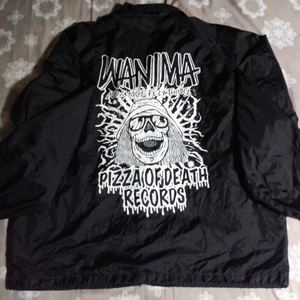 希少 WANIMA PIZZA OF DEATH RECORDS コーチ ジャケット ブラック 希少サイズ XL ワニマ ピザオブデス ナイロン KENTA 健太 ライブ 限定