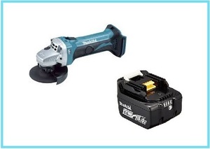  Makita 100mm 14.4V rechargeable disk g line daGA400DZ+ battery BL1460B [6.0Ah] # safe Makita original / new goods / unused #