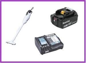  Makita 18V rechargeable cleaner CL182FDZW( white )+ charger (DC18RF)+ battery (BL1860B)[6.0Ah] [ paper pack type / one touch switch ] # new goods #*