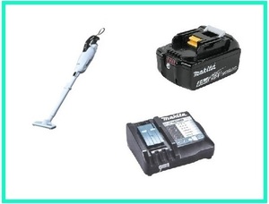  Makita 18V rechargeable cleaner CL280FDZW+ charger (DC18RF)+ battery (BL1860B)[6.0Ah] [ Capsule type compilation ../ sliding +toliga switch ]*