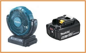 マキタ 14.4V/18V対応 充電式ファン CF102DZ+BL1860B[6.0Ah]【首振り機能付】◇(本体+バッテリ)■安心のマキタ純正/新品/未使用■