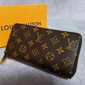 【良好　クリーニング済】　LOUIS VUITTON　ルイヴィトン　モノグラム　レザー　ジッピーウォレット　ラウンドファスナー長財布　M60017