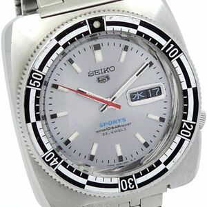 1円 SEIKO セイコー ファイブスポーツ 7S36-0070 自動巻 動作品 グレー グランプリベゼル KE02096T（KK 97）