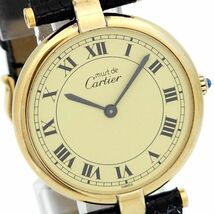 ★良品 1円 Cartier カルティエ マストヴェルメイユ QZ 動作品 SV925刻印 KB0103T（SA 50）_画像1