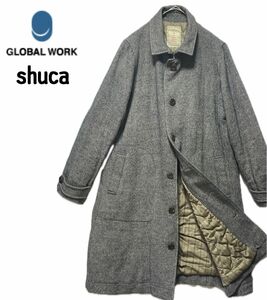 GLOBAL WORK SHUCA グローバルワーク　ツィードキルティングコート　オジコート　古着　レトロ