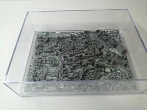 さいたま市浦和駅周辺　国土交通省の整備した３D都市データを活用した都市模型　組立済　　スケール1/4000　(透明ケース付)　