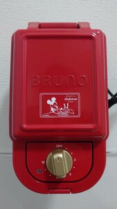 BRUNO ブルーノ ホットサンドメーカー シングル レッド BOE043-RD Disney ディズニー ミッキー