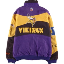 古着 プーマ PUMA NFL MINNESOTA VIKINGS ミネソタバイキングス ウールブルゾン メンズM ヴィンテージ /eaa414680_画像2