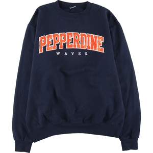 古着 PEPPERDINE WAVES ペパーダイン ウェイブス カレッジスウェットシャツ トレーナー メンズL /eaa416512