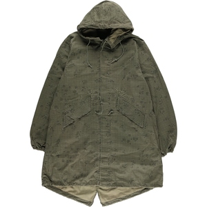 古着 80年代 米軍実品 PARKA NIGHT CAMOUFLAGE DESERT 迷彩柄 ナイトデザートカモ モッズコート USA製 メンズL ヴィンテージ /eaa416120