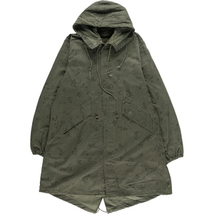 古着 80年代 米軍実品 PARKA NIGHT CAMOUFLAGE DESERT 迷彩柄 ナイトデザートカモ モッズコート USA製 メンズM ヴィンテージ /eaa416112