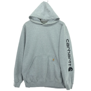 古着 カーハート Carhartt Loose Fit 袖プリント スウェットプルオーバーパーカー メンズM /eaa416759