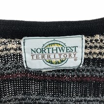 古着 ノースウエスト NORTHWEST 総柄 前開き アクリルべスト メンズL /eaa420119_画像3