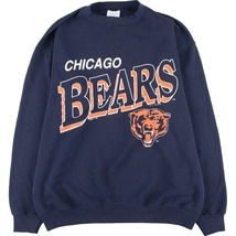 古着 90年代 Tultex NFL CHICAGO BEARS シカゴベアーズ プリントスウェットシャツ トレーナー USA製 メンズL ヴィンテージ /eaa420644_画像1