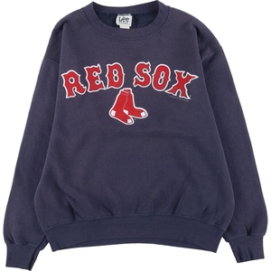 古着 00年代 リー Lee SPORT MLB BOSTON REDSOX ボストンレッドソックス ロゴスウェットシャツ トレーナー メンズM /eaa420643