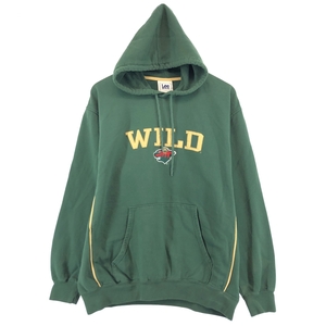 古着 90年代 リー Lee SPORT NHL MINNESOTA WILD ミネソタワイルド スウェットプルオーバーパーカー メンズXL ヴィンテージ /eaa389731