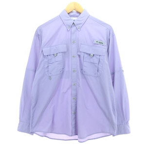 古着 コロンビア Columbia PFG バック刺? ボタンダウン 長袖 フィッシングシャツ メンズS /eaa422414