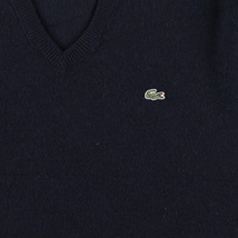 古着 ラコステ LACOSTE Vネック ウールニットセーター メンズXL /eaa335320 【SS2403】_画像4